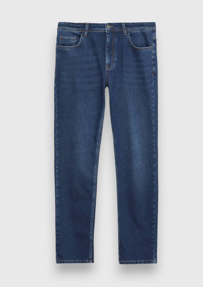 Indigo Slim Fit Denim Baumwollhose