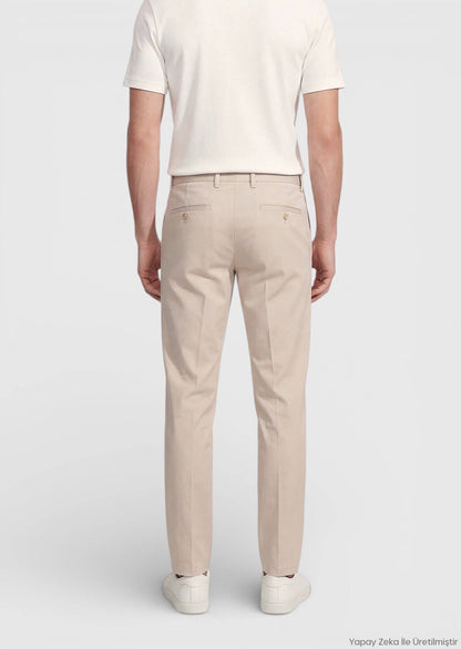 Beige Jogginghose aus Baumwollmix