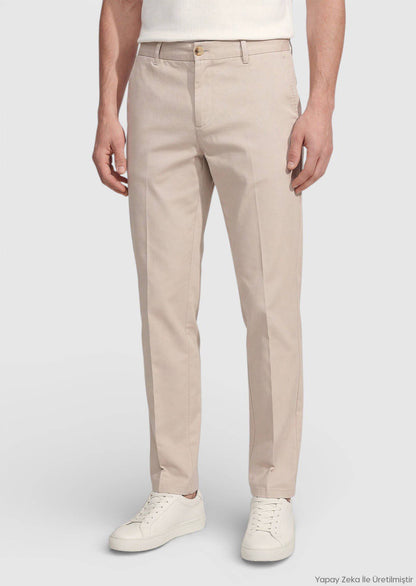 Beige Jogginghose aus Baumwollmix