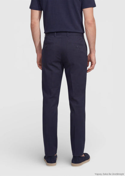 Marineblaue Velours Jogginghose aus Baumwolle