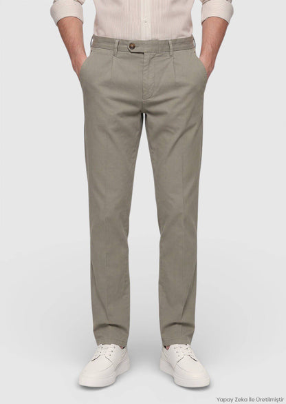 Khaki Jogginghose aus Baumwollmix
