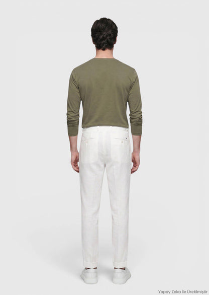 Khaki Unifarben 100% Baumwoll T-Shirt