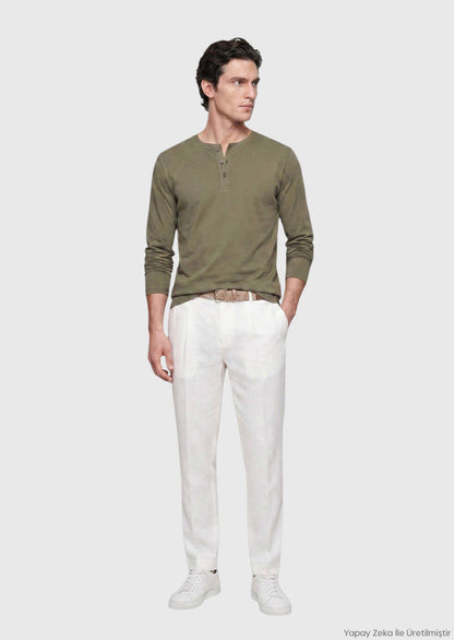 Khaki Unifarben 100% Baumwoll T-Shirt