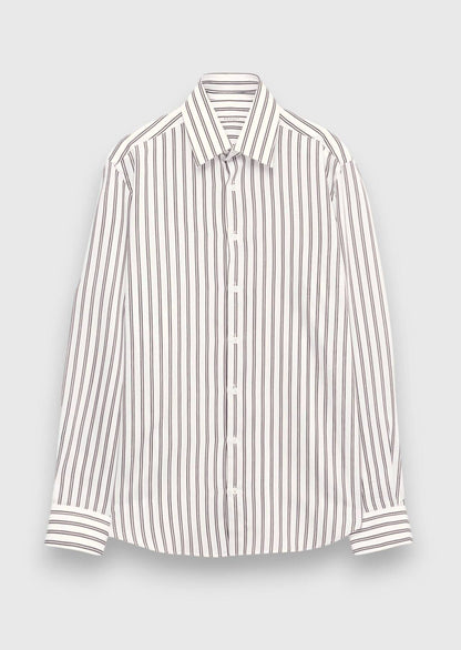 Schwarz Gestreiftes Regular Fit Casual Hemd