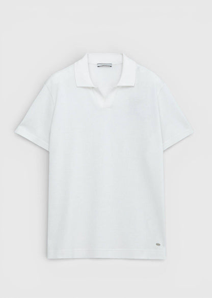 Ecru Ripp-100% Baumwoll-T-Shirt