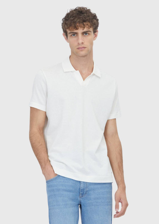 Ecru Ripp-100% Baumwoll-T-Shirt