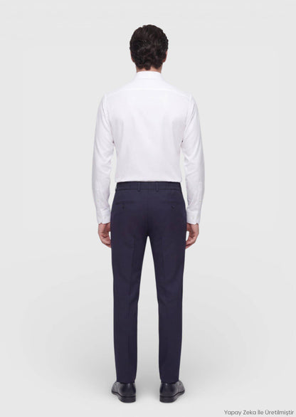Weißes Klassisches Baumwollhemd Regular Fit