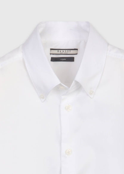 Weißes Klassisches Baumwollhemd Regular Fit