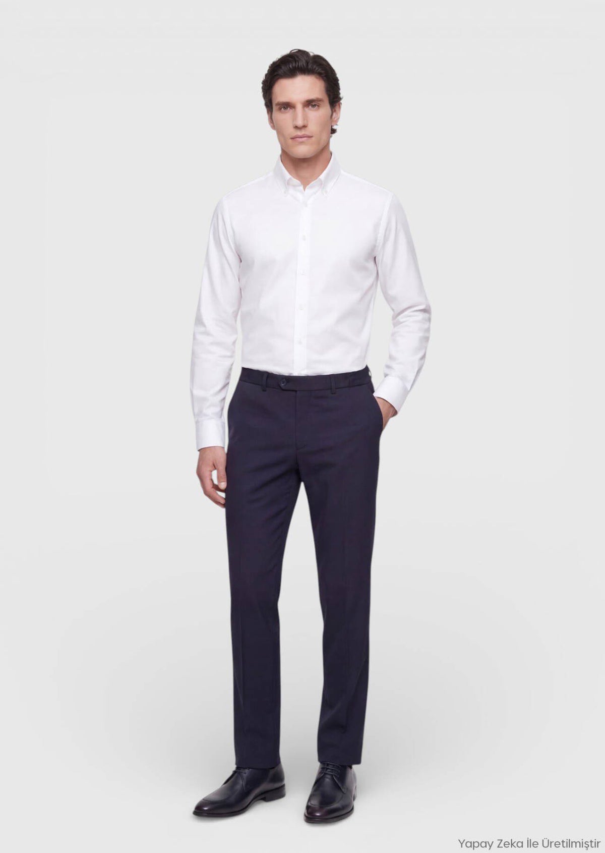 Weißes Klassisches Baumwollhemd Regular Fit