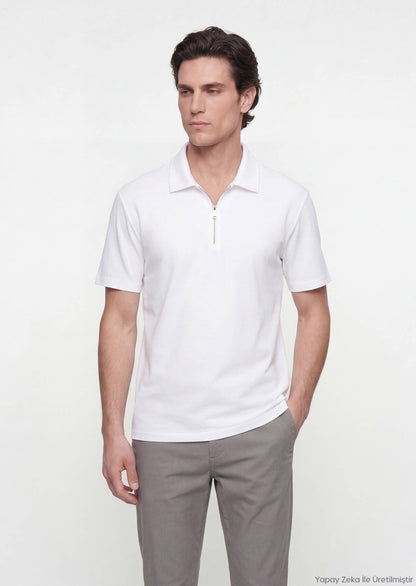 Weißes schlichtes T-Shirt