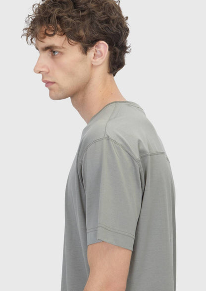 Edel Baumwoll-Misch-T-Shirt Unifarben
