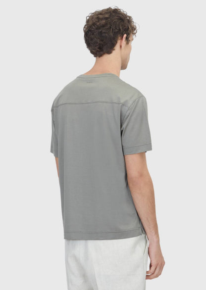 Edel Baumwoll-Misch-T-Shirt Unifarben