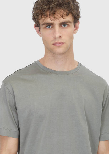 Edel Baumwoll-Misch-T-Shirt Unifarben