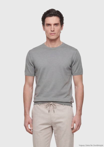 Edel Unifarben 100% Baumwoll T-Shirt
