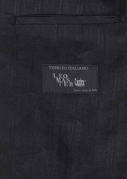 Schwarze lockere Leinenjacke 100%