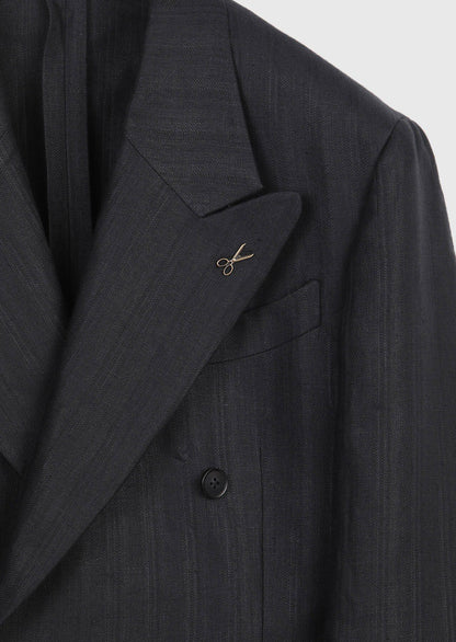 Schwarze lockere Leinenjacke 100%
