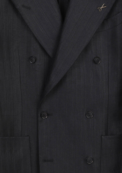 Schwarze lockere Leinenjacke 100%