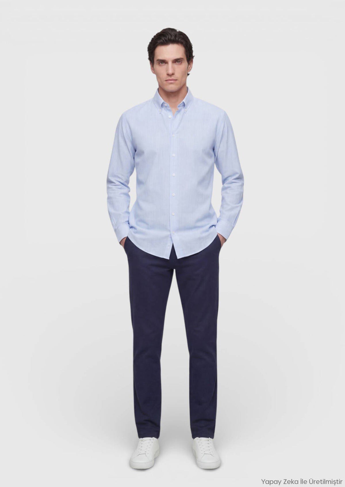 Blaues Casual Hemd aus edel