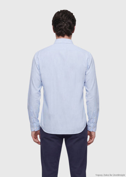 Blaues Casual Hemd aus edel