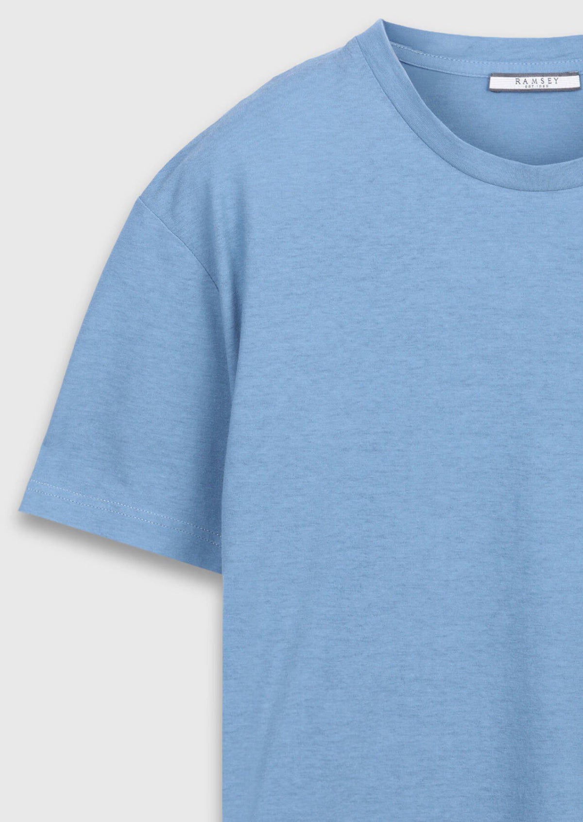 Blaues schlichtes 100% Baumwoll-T-Shirt