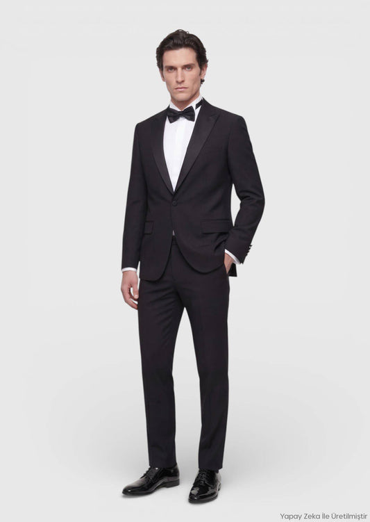 Schwarzer moderner Tuxedo mit Schalkragen
