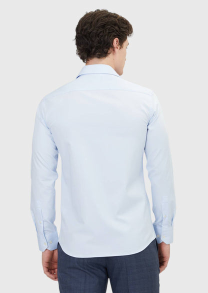 Helles Blau Slim Fit Baumwollhemd 100%