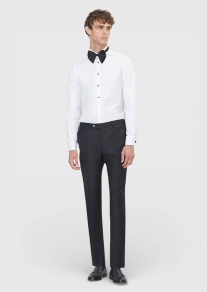 Weiße schlichte Slim Fit Smokinghemden