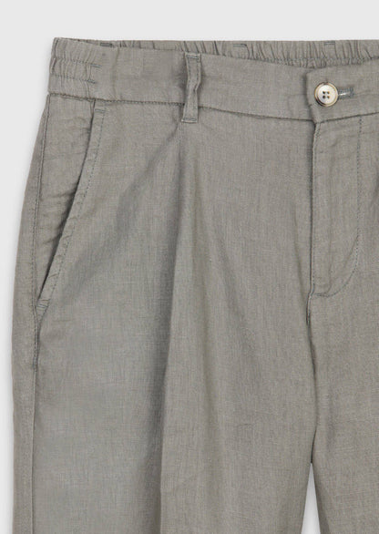 Khaki Velours Jogginghose 100% Leinen