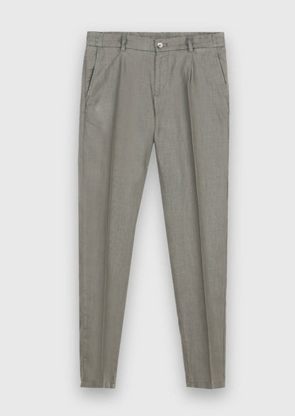 Khaki Velours Jogginghose 100% Leinen
