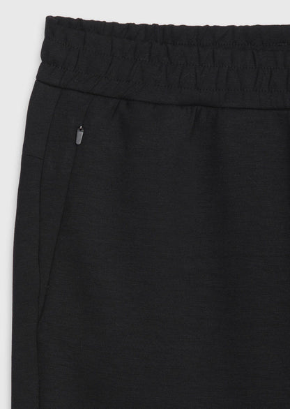 Schwarze Strick Bermuda Regular Fit