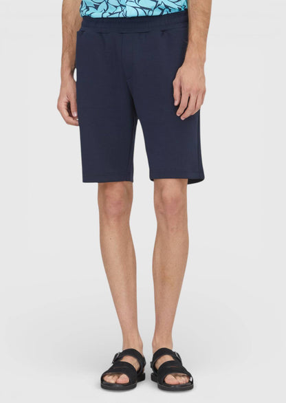 Marineblaue Strick Bermuda Regular Fit