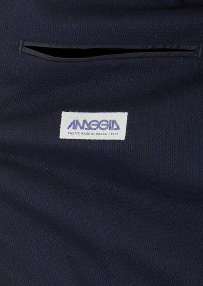 Marineblaues Hemd Schulter Slim Fit 100% Baumwolle