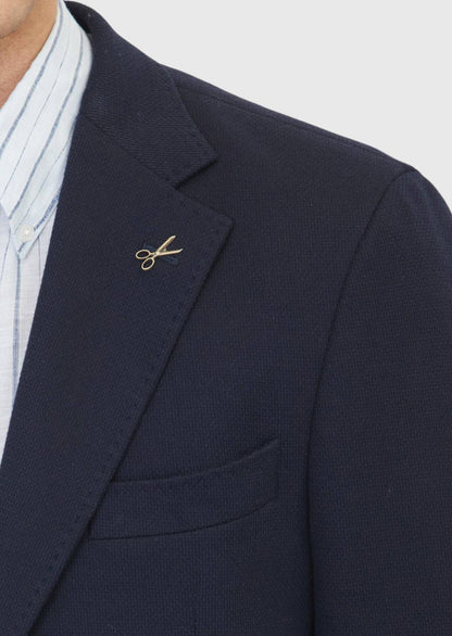 Marineblaues Hemd Schulter Slim Fit 100% Baumwolle