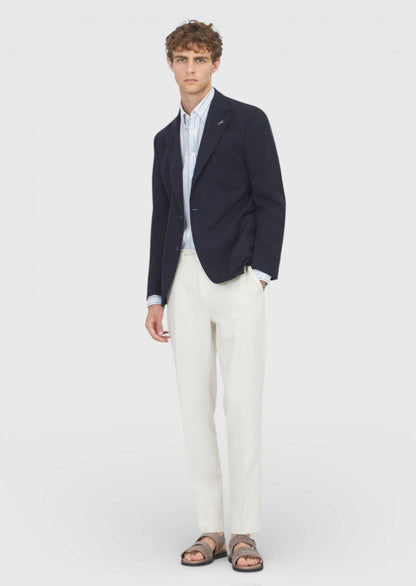 Marineblaues Hemd Schulter Slim Fit 100% Baumwolle