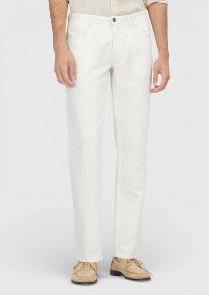 Ecru Denim Regular Fit Casual Hose