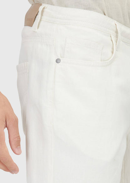 Ecru Denim Regular Fit Casual Hose