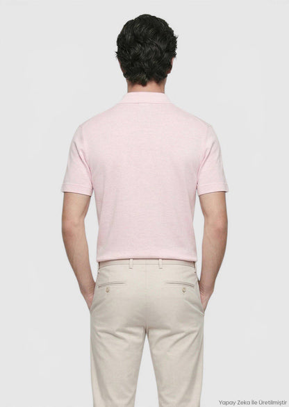 Rosa Unifarben 100% Leinen T-Shirt