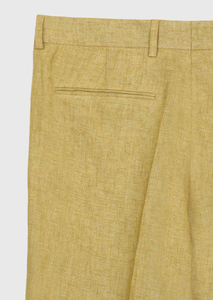 Ölgrün Leinenhose Regular Fit Casual