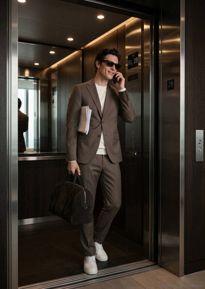Edel Velours Zeroweight Slim Fit Anzug