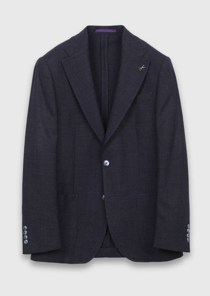 Marineblaue Zeroweight Wolljacke