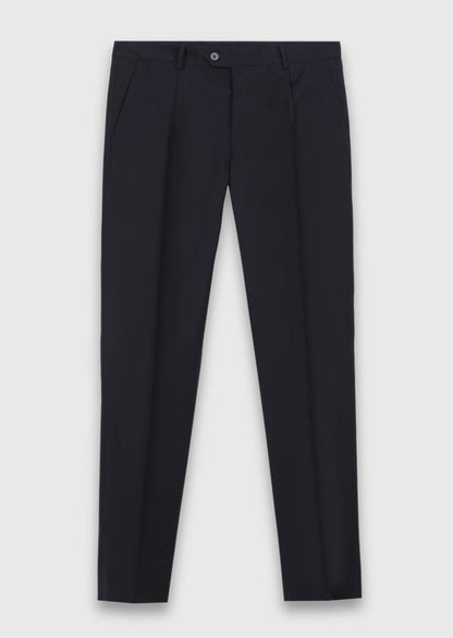 Dunkelblaues Velours Slim Fit Anzug