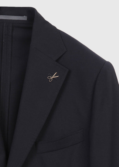 Dunkelblaues Velours Slim Fit Anzug