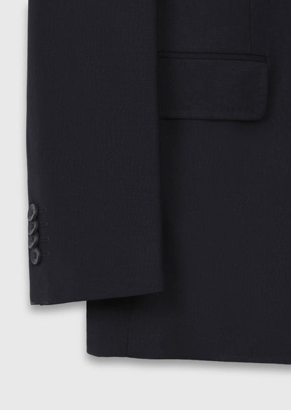 Dunkelblaues Velours Slim Fit Anzug