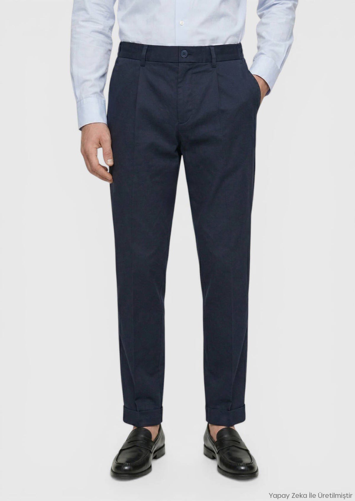 Navy Blaue Velours Jogginghose Casual
