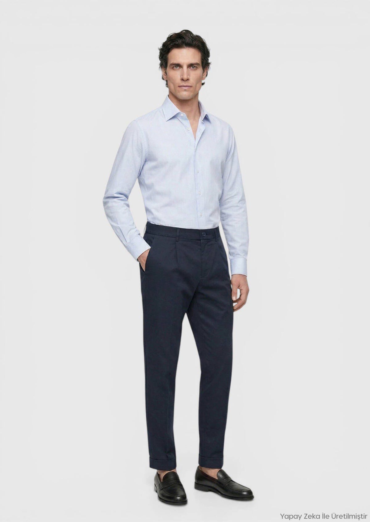Navy Blaue Velours Jogginghose Casual