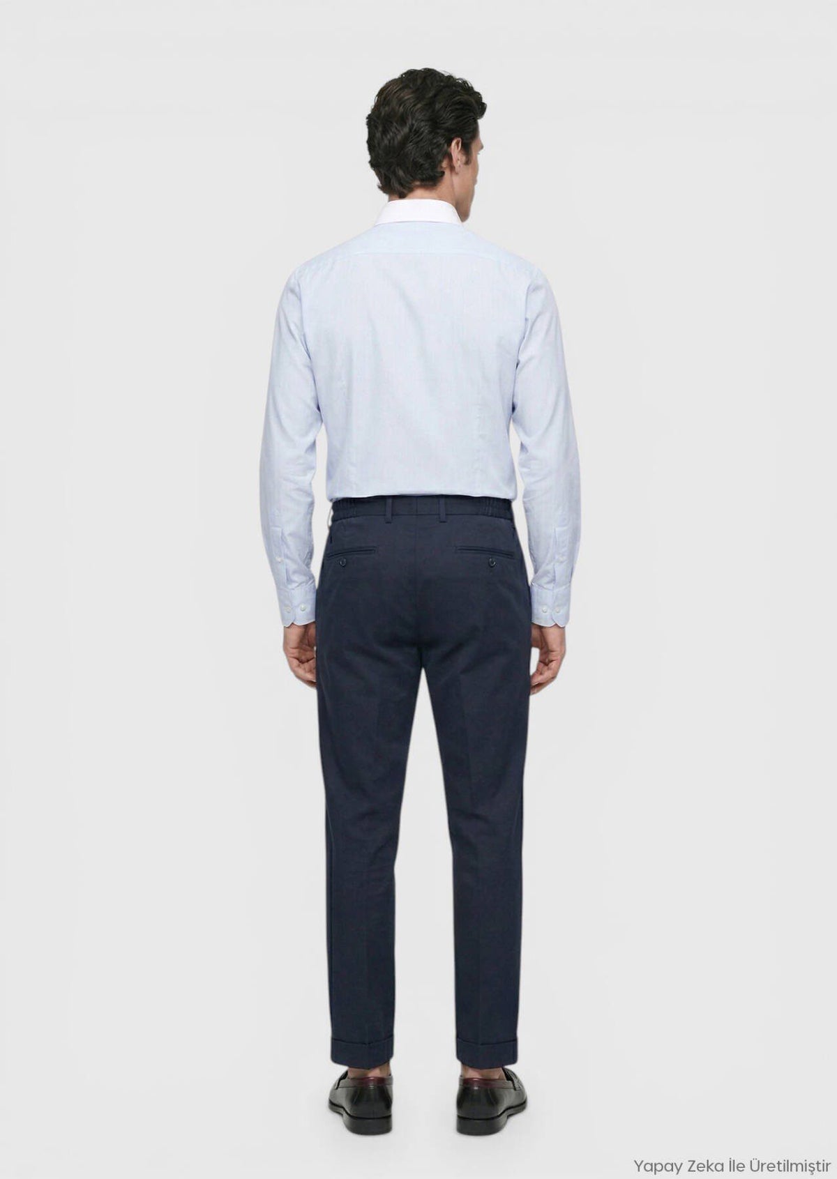Navy Blaue Velours Jogginghose Casual