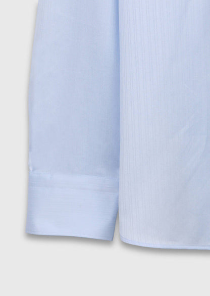 Blaues Klassisches Langarmhemd 100% Baumwolle