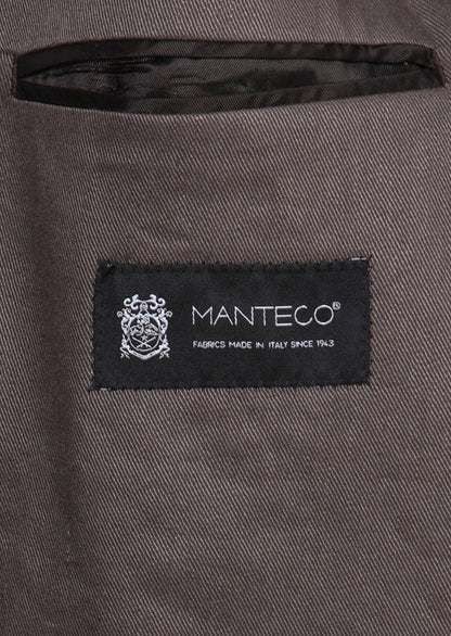 Hellbraune schlichte Zeroweight Leinenjacke