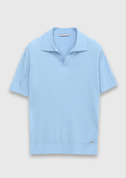 Hellblaues Strickoberteil