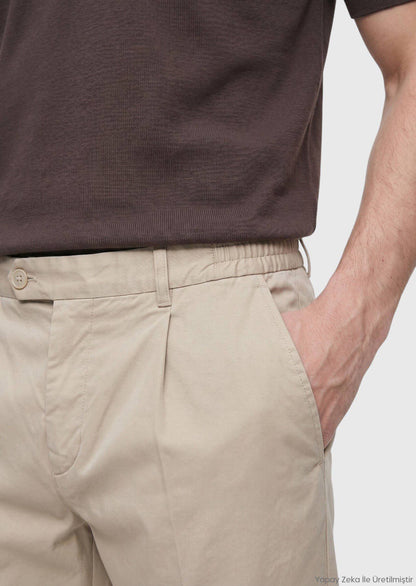 Beige Velours Jogginghose Casual Mix